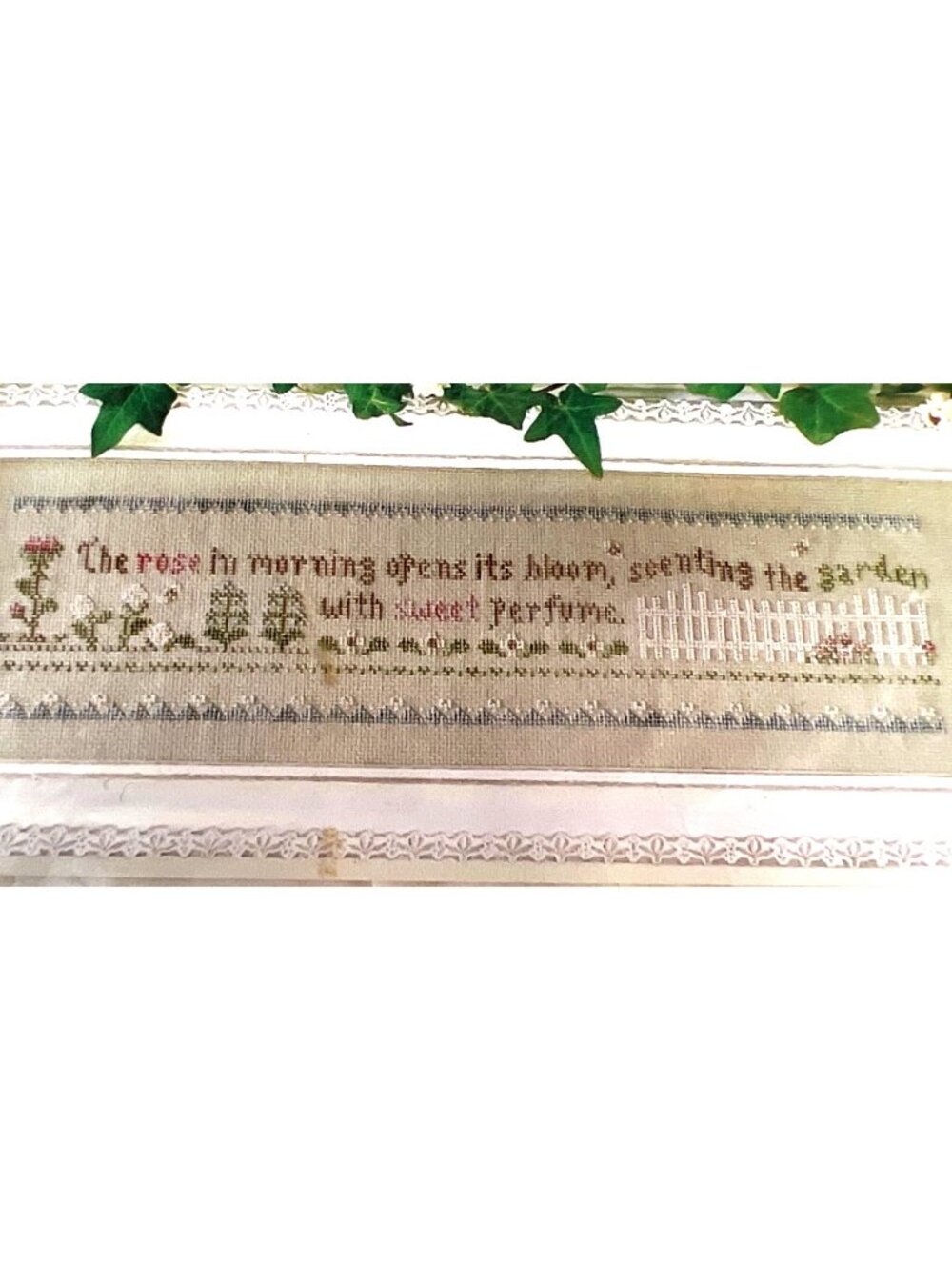 Little House Needleworks "The Rose In Morning" Cross Stitch Pattern LHNCC-01